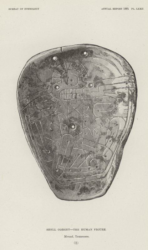 Shell Gorget - Den mänskliga figuren av American School