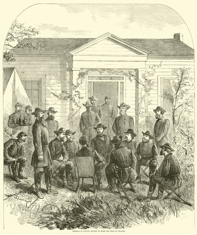 Sherman i rådet beslutar att ta upp belägringen av Atlanta, juli 1864 av American School