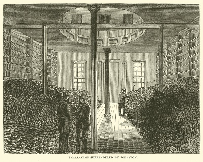 Småvapen överlämnade av Johnston, april 1865 av American School