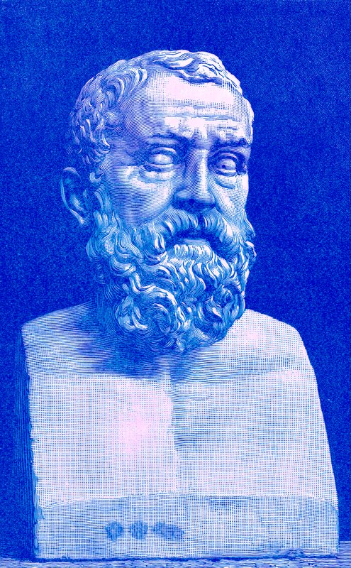Solon, illustration från History of Greece av Victor Duruy, publicerad 1890 (digitalt förbättrad bild) av American School