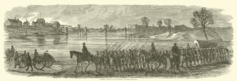 Sumners Grand Division korsar Rappahannock, december 1862 av American School