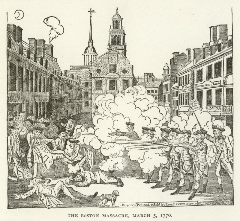 Bostonmassakern, 5 mars 1770 av American School
