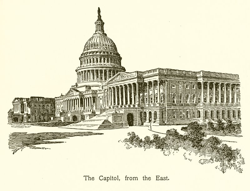 Capitolium, från öst, Washington av American School