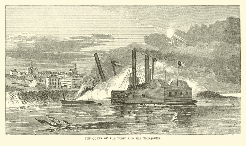 Drottningen av väst och Vicksburg, februari 1863 av American School
