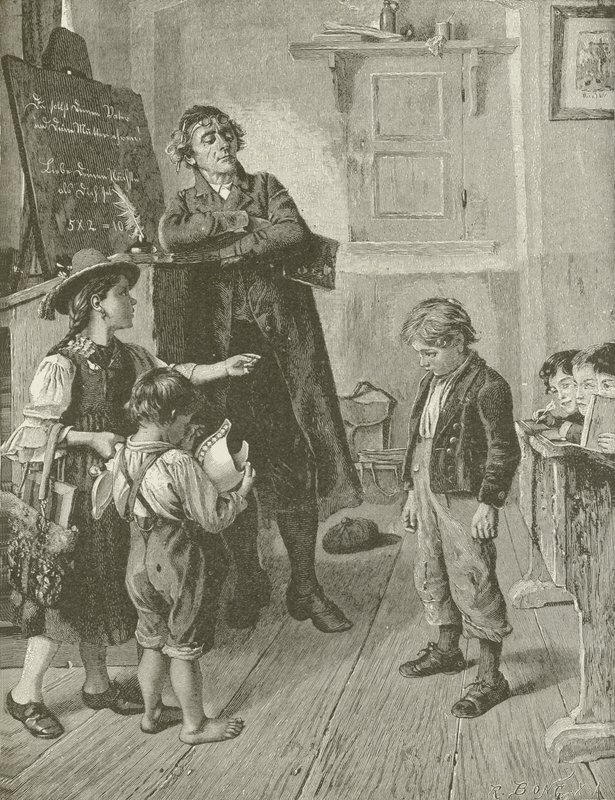 The Reckless Pupil, från målningen av W Schutze av American School