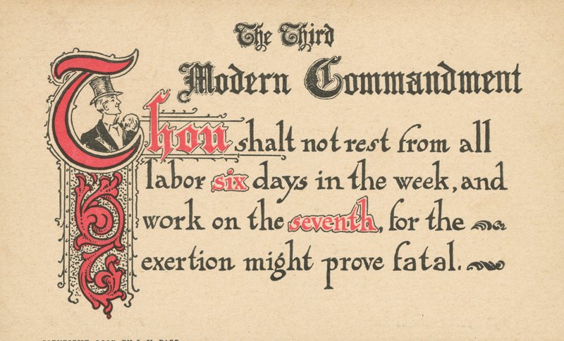 Det tredje moderna budet (färglitografi) av American School