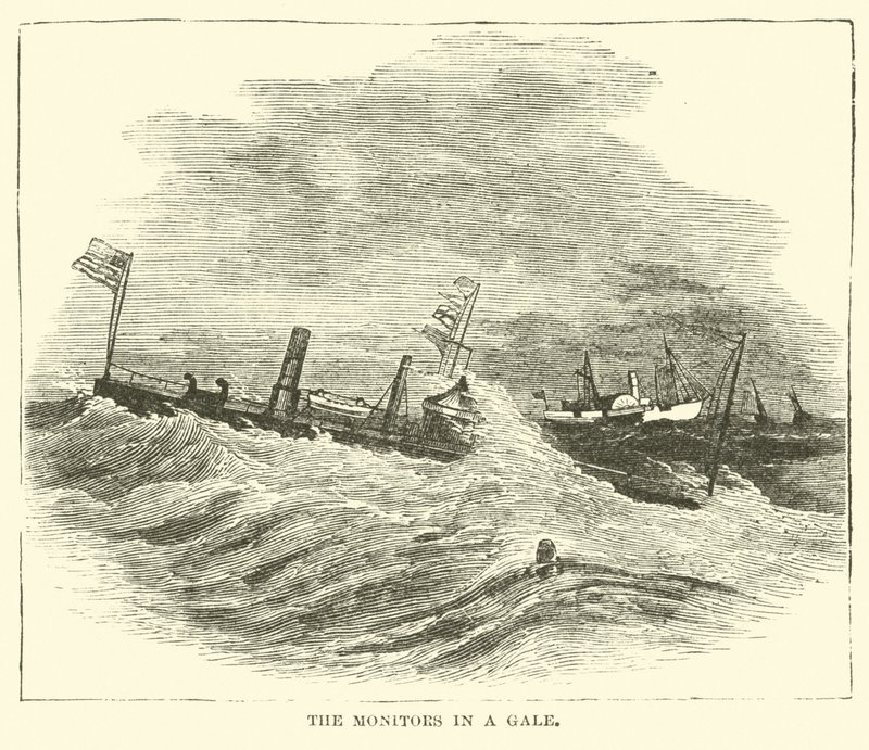 Monitorerna i en kuling, december 1864 av American School