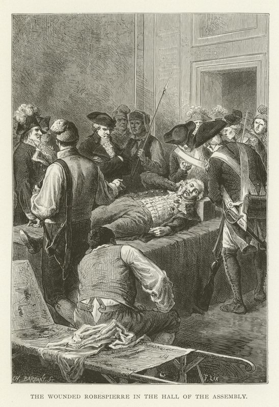 Den sårade Robespierre i församlingssalen av American School
