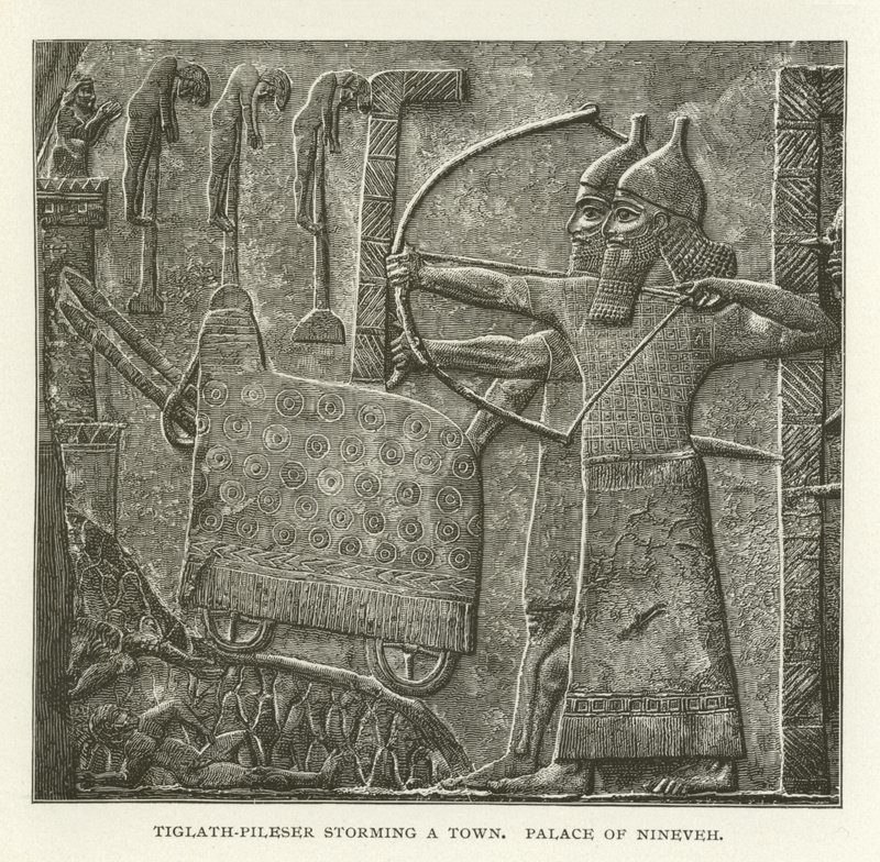 Tiglath-Pileser stormar en stad, Palace of Nineveh av American School