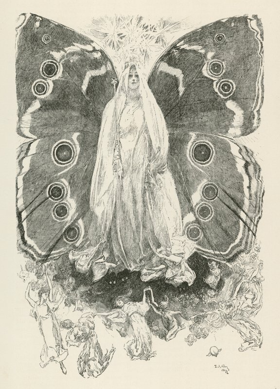 Titania, karaktär från William Shakespeares pjäs En midsommarnattsdröm (gravyr) av American School