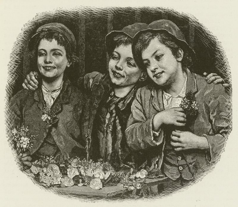 Tuffa kunder, från målningen av J G Brown av American School