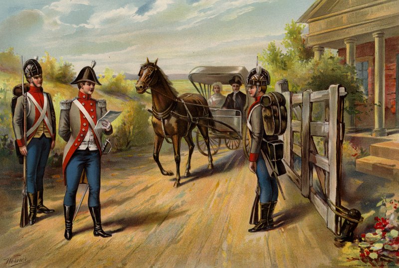 USA:s armé, officer och infanterisoldat av American School
