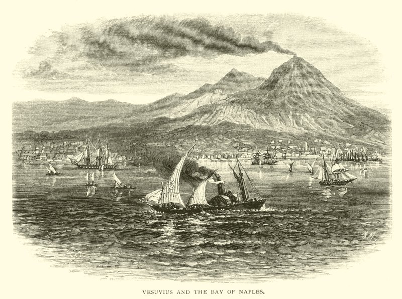 Vesuvius och Neapelbukten av American School