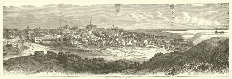 Vicksburg från kullarna i dess bakre del, maj 1863 av American School