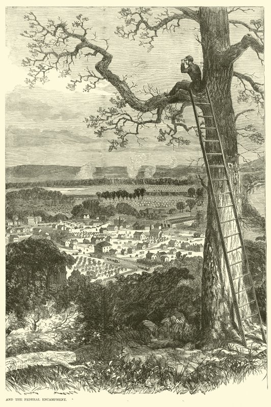 Utsikt över Chattanooga och det federala lägret, november 1863 av American School