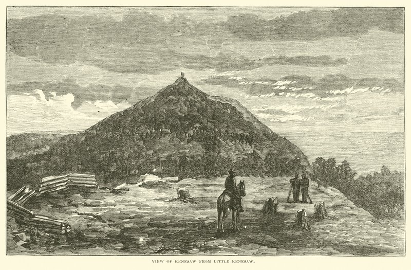 Utsikt över Kenesaw från Little Kenesaw, juni 1864 av American School