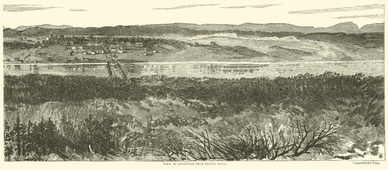 Utsikt över Knoxville från Keiths Hills, november 1863 av American School