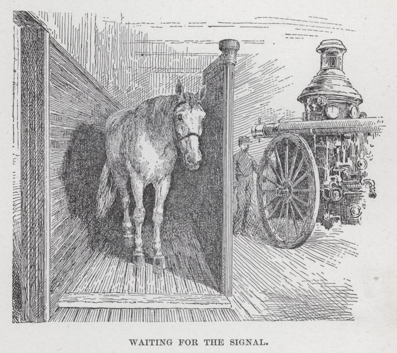 Väntar på signalen (litho) av American School