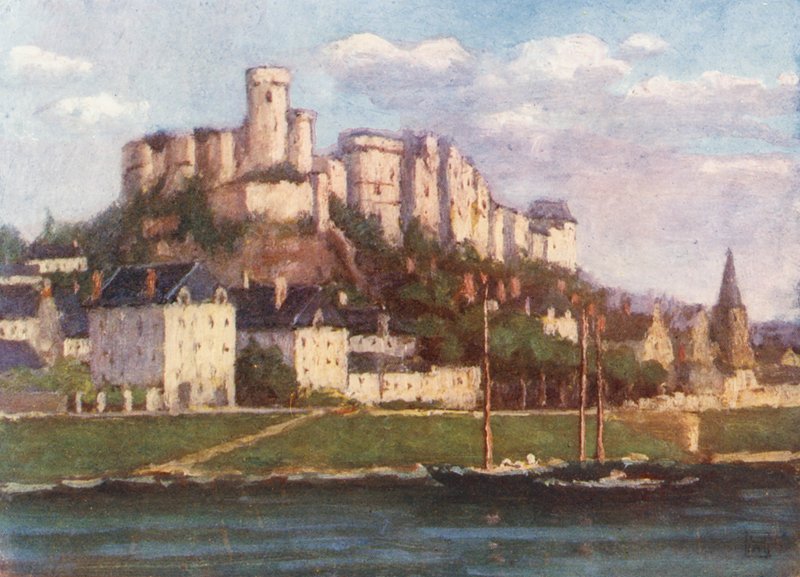 Chinon från Vienne (färglitografi) av Amy B. Atkinson