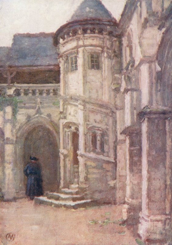 La Psallette, Tours (färglitografi) av Amy B. Atkinson
