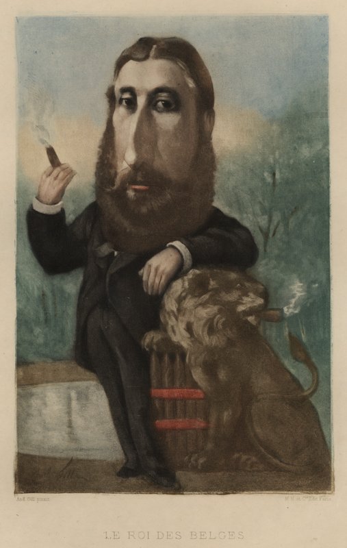 Leopold II, kung av belgarna av Andre Gill