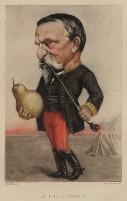 Henri dOrleans, hertig av Aumale, fransk general av Andre Gill