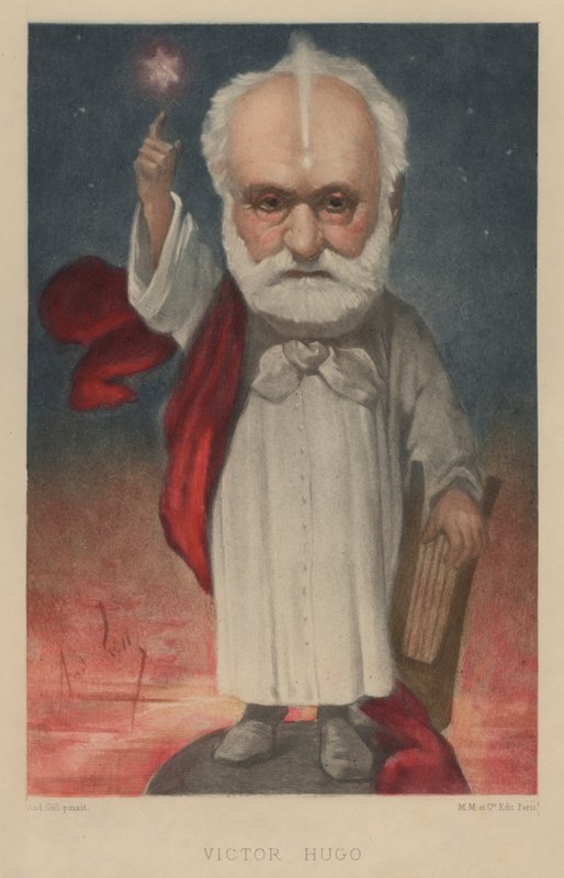 Victor Hugo, fransk poet, romanförfattare och dramatiker av Andre Gill