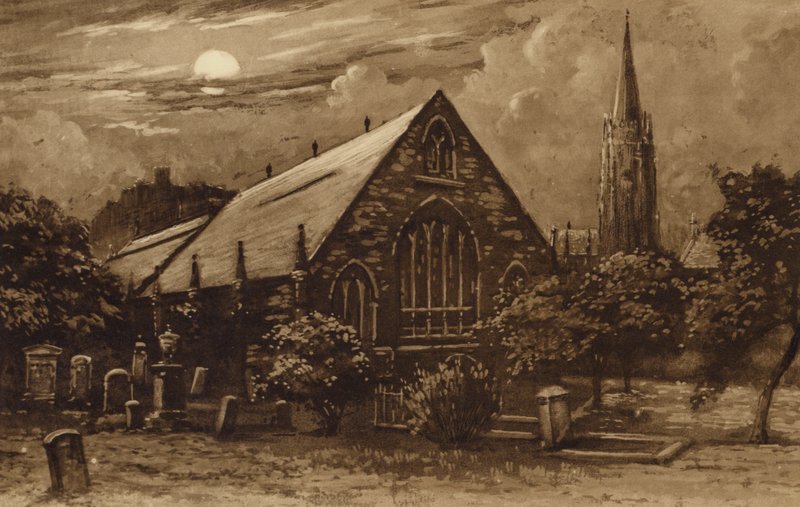 Edinburgh: Greyfriars Church (litho) av Andrew Allan