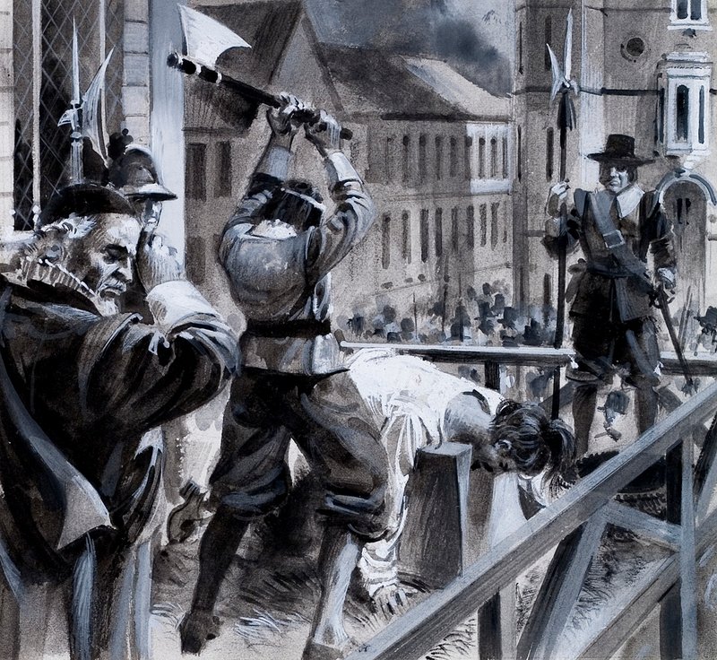 Avrättningen av kung Karl I i Whitehall den 30 januari 1649 av Andrew Howat