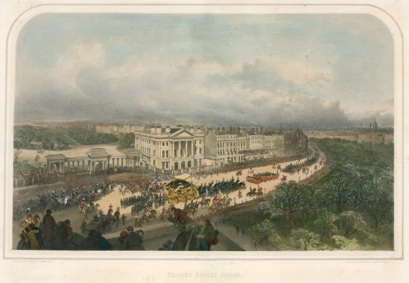 Parad förbi Apsley House, Hyde Park Corner, Piccadilly, London av Andrew Maclure