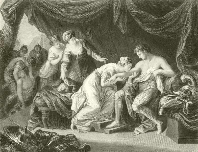 Gift sugs ur prins Edwards sår av hans gemål Eleanor av Angelica Kauffmann