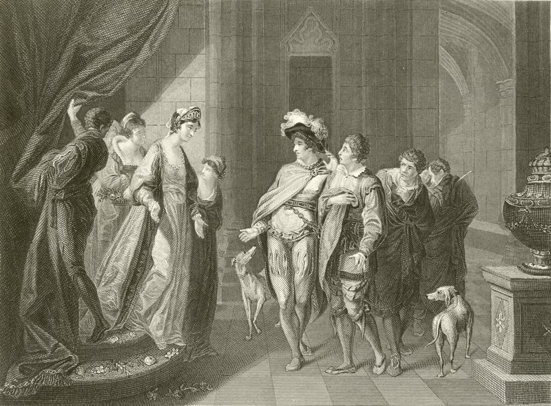 Intervjun mellan Edgar och Elfrida av Angelica Kauffmann