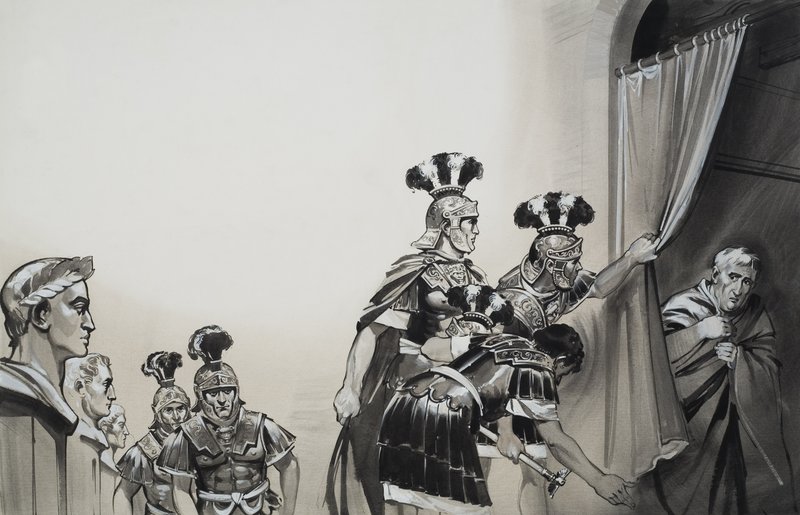 Claudius (10BC-54AD) (gouache på papper) av Angus McBride