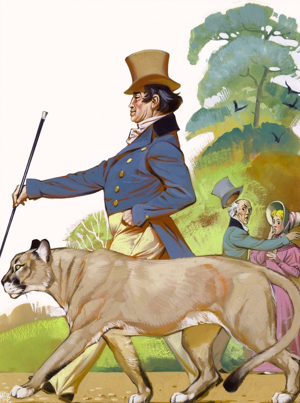 Edmund Keans puma (gouache på papper) av Angus McBride