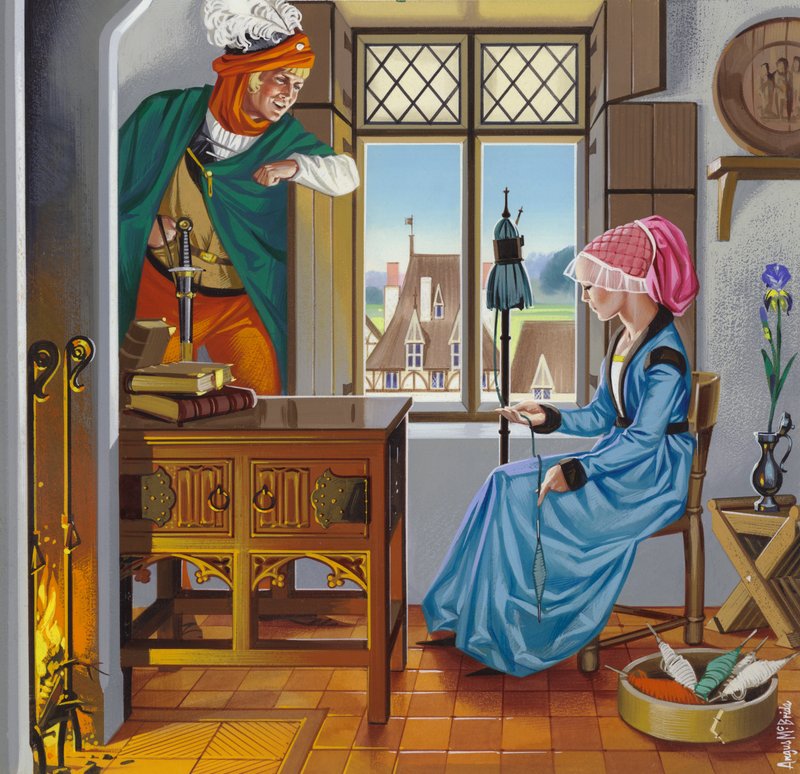 Tyskt hem från slutet av 1400-talet (gouache på papper) av Angus McBride