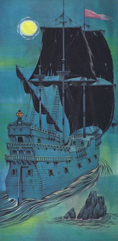 Spökskepp (färglitografi) av Angus McBride