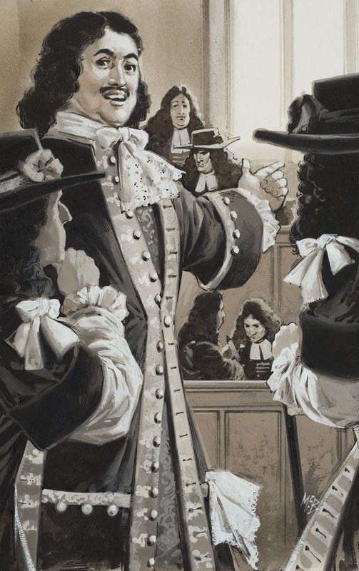 Peter den store (1672-1725) i hovet (gouache på papper) av Angus McBride