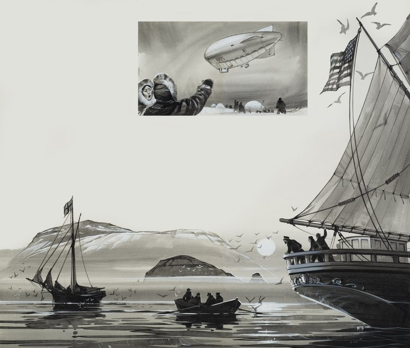 Roald Amundsen (1872-1928) (gouache på papper) av Angus McBride