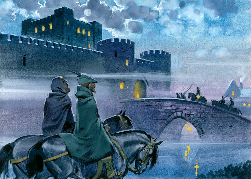 Robin Hood utanför slottet i Nottingham av Angus McBride