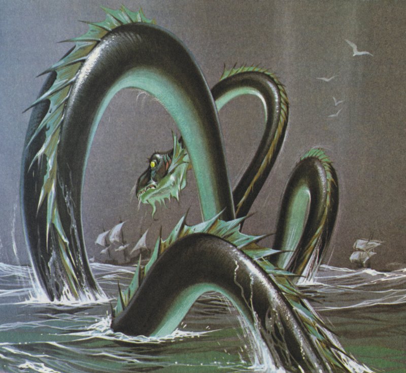 Havsormar (färglitografi) av Angus McBride