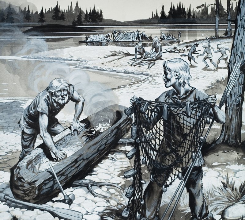 The Forest People of Scandinavia (gouache på papper) av Angus McBride
