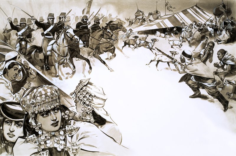 Fransmännen invaderar Algeriet (gouache på papper) av Angus McBride