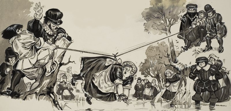 Witch Hunt (gouache på papper) av Angus McBride