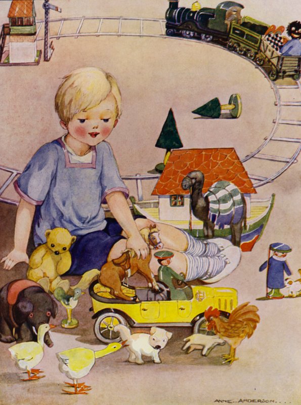 Julmorgon (färg litho) av Anne (after) Anderson