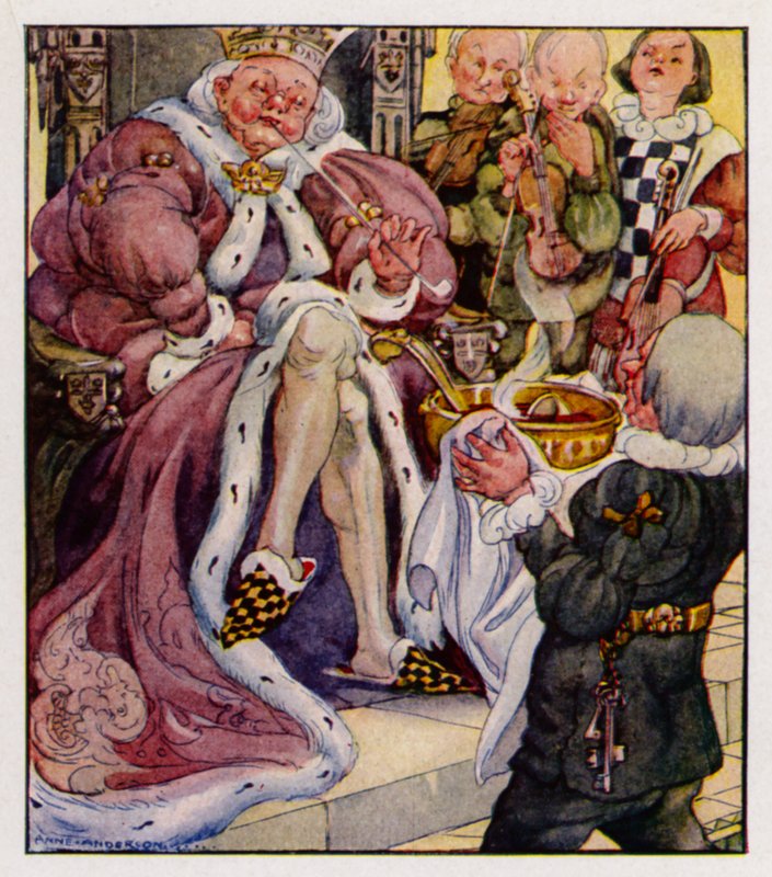Barnkammarrimsång: Old King Cole Was A Merry Old Soul (färglitografi) av Anne (after) Anderson