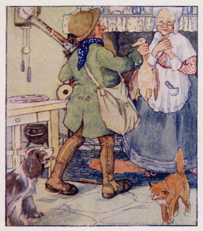 Nursery rim: There Was A Little Man (färg litho) av Anne (after) Anderson