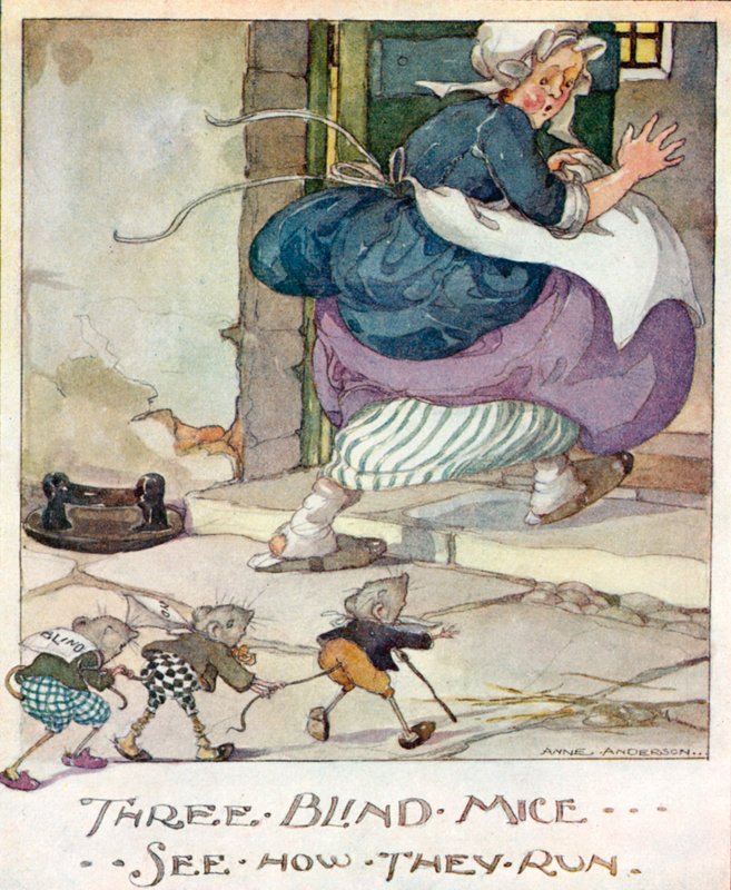 Tre blinda möss... Se hur de springer av Anne Anderson