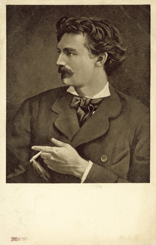 Självporträtt av Anselm Feuerbach, tysk konstnär av Anselm Feuerbach