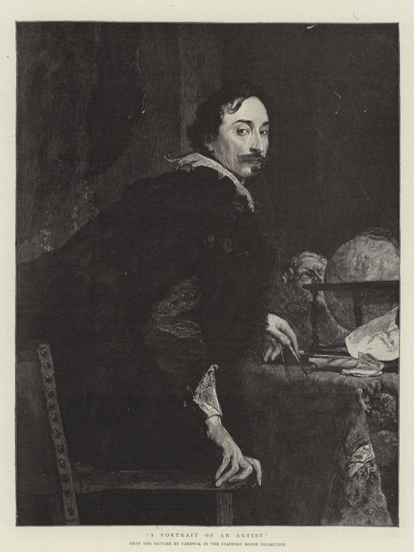 Ett porträtt av en konstnär av Anthony van Dyck