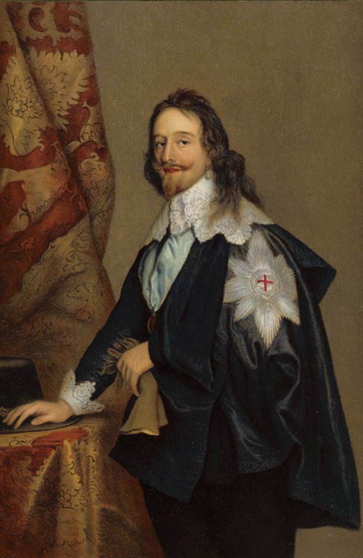 Kung Karl I (kromolit) av Anthony van Dyck